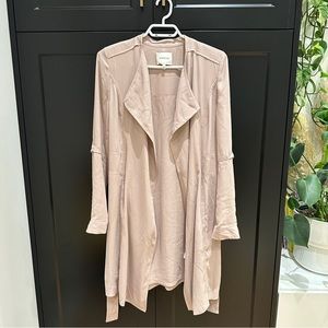 Aritzia Babaton Quincy Flowy Trench Coat, Taupe, XS